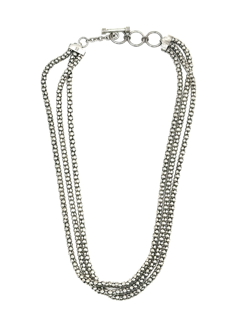 Silpada Retired N1108 Sterling Silver Triple Strand Toggle Necklace 17” to 18” - Picture 3 of 8